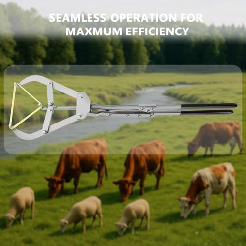 25 Elastrator Bands with Large Stainless Steel Banding Tool Bander Livestock Management Fits Bull,Calves, Goats, Sheep, Easy Application