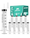 10 Pack 60ml Feeding Syringe for Liquid without Needle Individually Wrapped | with cap, clear scale, non-slip bottom for pet feeding, liquid dispensing, scientific labs, plant cultivation and crafts