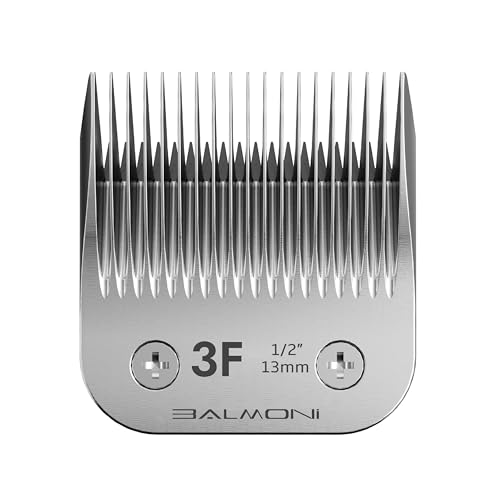 Professional A5 Blades – Powder Metallurgy + Titanium-Ceramic, Low-Heat High-Precision – Fits Wahl, Andis, Oster, Heiniger A5 Clippers, Parent (#3F 13mm-1/2) - size: #3F 13mm-1/2"