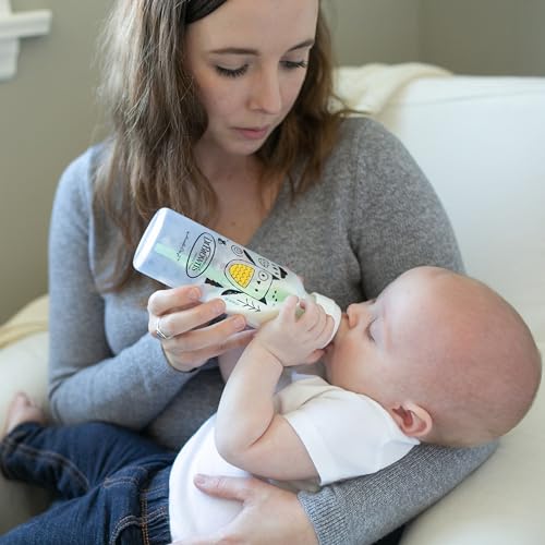 Dr. Brown's Natural Flow Anti-Colic Options+ Narrow Baby Bottle,Bear and Owl,8 oz/250 mL,with Level 1 Slow Flow Nipple,BPA Free,0m+,(Pack of 12) - color: Pink & Blue (Bear & Owl), size: 1 Count (Pack of 12)