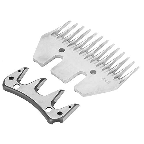 Stainless Steel Sheep Clippers Blade High Hardness Replacement Shearing Cutter for Sheep Goat Animal Grooming with 9T 13T Straight Curved Blade Options (13-Tooth Straight (+ - size: 13-tooth straight blade (+ oscillating blade)