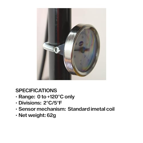 Brannan Clip on Pipe Clamp HVAC Thermometer - Clip on Thermometer Pipe Temperature Gauge for Measuring Temperatures of HVAC Hot Water Pipes and Radiators