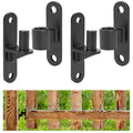 Gate Hinges Heavy Duty, Steel Hinges with Electroplated Coating, 2 Packs Wall Mount Gate Hinges for Fences & Farm Gates, Gate Hardware 600 lbs Capacity - color: Black 2Pack(4pcs)