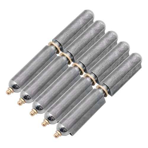 5PCS Weld On Hinges, Heavy Duty 4 Inch Carbon Steel Barrel Hinges for Gates Trailers Trucks Metal Door Welding Industrial Rustproof - size: 4 Inch