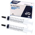 40 Pack 10ml Plastic Syringe for Scientific Labs, Dispensing, Measuring, Watering, Refilling, Multiple Uses - size: 10ml-40Pack