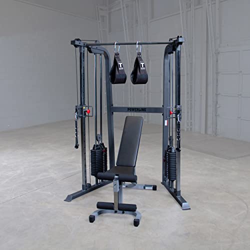 Body-Solid Powerline Cable Crossover Exercise Machine for Home & Commercial Gym, Functional Training Center with Dual Weights Stack for Cable Workout - style: 160lbs. Dual Weight Stack