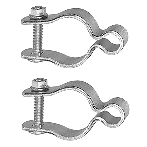 2 Pack 1-5/8inch Chain Link Fence Frame Gate Post Hinge/Galvanized Steel Zinc Plated Pipe Gate Hinge for 1-5/8 Outside Diameter Post/Pipe, Nut/Bolt Included for Hinge - size: 1-5/8 Inch