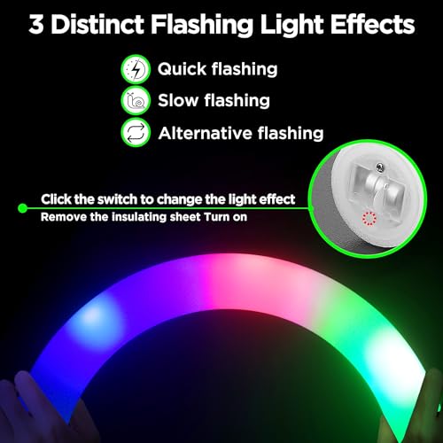 32 Pcs Foam Glow Sticks Bulk Party Pack, L16" Big Led Light Up Foam Sticks with 3 Flashing Effect, Glow in The Dark Party Supplies Favors for Wedding, Adults/Kids Birthday, Disco Dance Floor, DJ