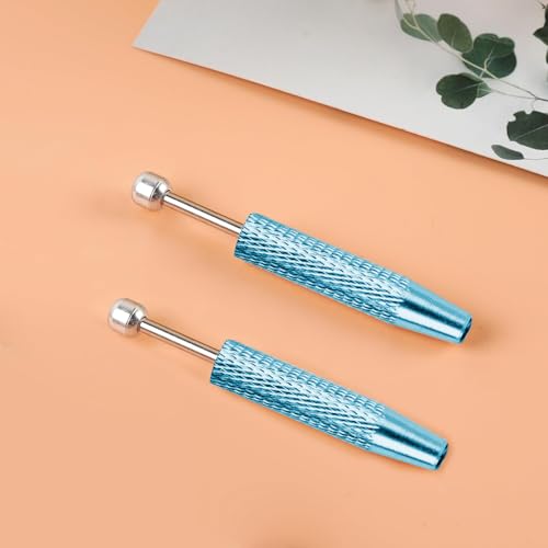ONESING 2Pcs Piercing Ball Grabber Tool for Changing Jewelry, Stianless Steel Flat Back Earring Applicator Internally Threaded Push Pin Piercing Grabber Tool - color: Blue