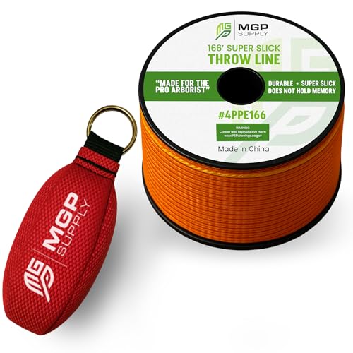 MGP SUPPLY Arborist Throw Line Kit | 15oz Throw Weight & 166ft Rope | Ultra Slick 100% Polyester Rope | Arborist Equipment For Tree Climbing - style: 15 Oz