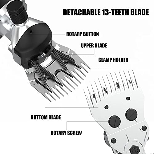 550W Professional Electric Sheep Clipper, 6 Speeds Heavy Duty Dog Shears for Thick Fur - color: 1.sheep Shears