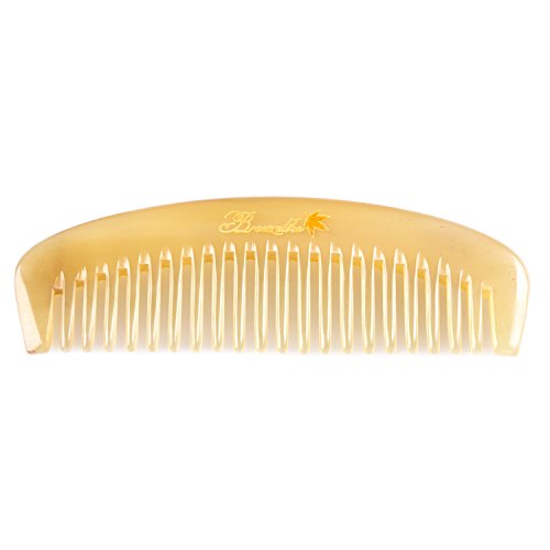Wide Tooth Hair Comb for Women, Detangling Sheep Horn Comb | Anti Static, Natural Sheep Horn, Seamless, Easy to Detangle, Scalp Massage, Grooming, Wet, Dry, Curl, Beard, Hair Brush