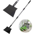 Suchtale Flat Shovel, 11-Inch Floor Scraper, Long Handle Weed Scraper | 11-Inch Garden Cleaning Shovel with Foot Step for Weeds, Moss, Lawn Edging, Driveways, Sidewalks, Light Snow and Thin Ice