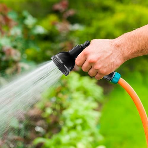 Besiter Garden Hose Nozzle Sprayer: 10 Watering Patterns Spray Nozzles Heavy Duty Hose Head Hose Attachment - color: Black