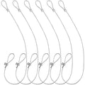 Moxweyeni 6 Pieces Gate Latch Cable Pull Latch String Fence Gate Lock Opener for Metal Vinyl Wooden Fences Adjustable, 19 Inch (Silver,1.5mm) - color: Silver, size: 1.5mm