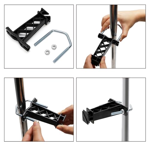 Hiceeden 24 Pcs Tube Post Insulators, Electric Fence Insulator for Fence Wire Chain Link, T Extender Insulators for Square or Round Tubing, Black