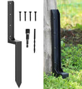 33.62" Heavy Duty Fence Post Repair Kit – One-Piece 11-Gauge Steel Anchor Ground Spike for 4x4 & 6x6 Wooden Fence Posts, Mailbox Post, Gate, Garden & Farm Reinforcement (1, Black)