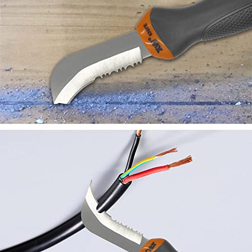 XW Linoleum Flooring and Roofing Knife with Stainless Steel Hook Blade for Cutting Wallpaper, Carpet, Vinyl, Ceilings, Floor Covering