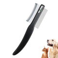 2-in-1 Dog Dematting&Deshedding Comb with Wooden Handle | Double-Sided Fine Tooth Metal Flea Comb for Dogs&Cats,Stainless Steel Deshedding Blade,Remove Loose Hair Tangles Dirt Fleas