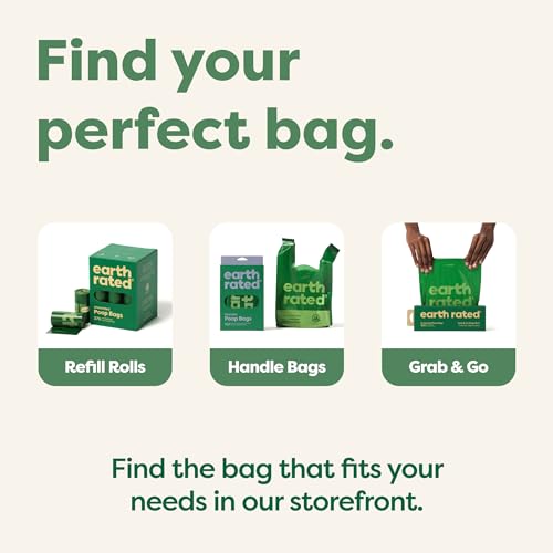 Earth Rated Dog Poop Bags on Refill Rolls, 600 Bags, Unscented | Guaranteed Leak Proof and Extra Thick Waste Bag Refill Rolls - size: 1 Count (Pack of 600)