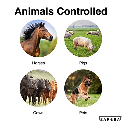 Zareba 15-Mile Battery Operated Low Impedance Electric Fence Charger | Livestock Containment for Horses, Cattle, Pigs, Heavy Weed Conditions, 0.8 Joule Output