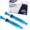 50pcs 5ml Syringes with Caps for Industry Lab Pet Feeding (Blue) - color: Blue, size: 5ml-50Pack