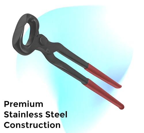 14" Vinyl Hoof Nipper, Carbon Steel & Chrome Vanadium Farrier Tool for Horses – Durable, Sharp & Rust-Resistant - size: 14"Vinyl Hoof Nipper