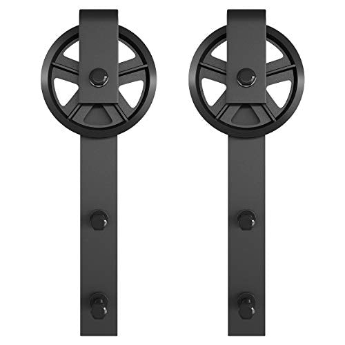 SMARTSTANDARD Sliding Barn Door Hardware Hangers 2pcs (Big Wheel Hangers) - style: BW