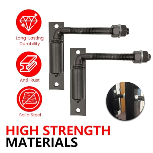2 Pack J-Bolt Gate Hinge with Plate, Heavy Duty Welded Hinge for Doors Gates, Driveway Gates for Welding on Larger Iron or Steel Gates (Black-A-5 Inches) - color: Black-A-5 Inches