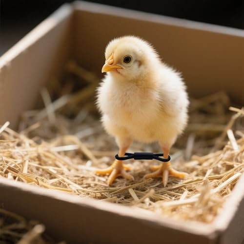 DoubleWood Chick Splay Leg Brace, 100 Pack Adjustable Poultry Hobble Bands for Newborn Poultry, 1-3 Days, Baby Chicks Splayed Leg Bands, Poultry Splay Hobble Brace