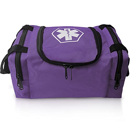 ASA TECHMED First Aid Responder EMS Emergency Medical Trauma Bag EMT, Fire Fighter, Police Officer, Paramedics, Nurse, Purple - color: Purple