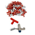 Automatic Rabbit Waterer Drinker Feeder 30sets for Poultry Rats Guinea Pig Ferret Rat Mouse Poultry (Red) - color: Red