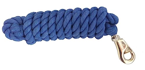 10 Ft Cotton Lead Rope, 3/4 in, Bull Snap Purple - color: Purple