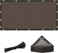 Amgo 2' x 2' Brown Custom Size Shade Cloth with Grommets - 90% Sunblock, Durable Mesh Fabric Tarp for Dog Kennel Cover, Fence Privacy Screen, Greenhouse, Chicken Coop & Pet Playpen. - color: Brown, size: 2' x 2' Custom Size