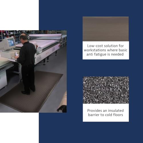 NoTrax 410 Airug® 2' x 3' x 3/8" Anti Fatigue Mat - color: Black, size: 36"L x 24"W x 0.4"Th, style: Ribbed Surface