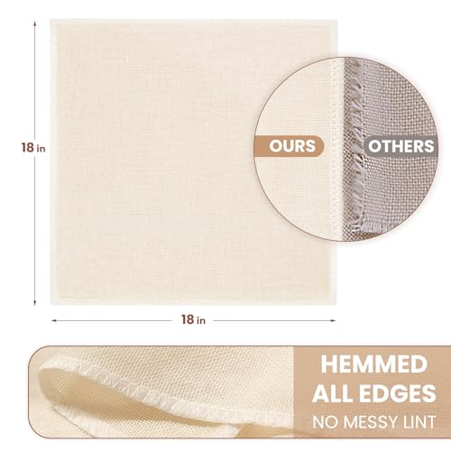 6Pcs Cheese Cloths 18x18 Inch, Grade 100 Cheesecloth for Straining | Reusable Cheese Cloth With Reinforced Edges, Unbleached Cotton Muslin Fabric Strainer for Baking,Juicing,Milk,Cheese, Crafts - size: 6 PCS - 18x18 Inch