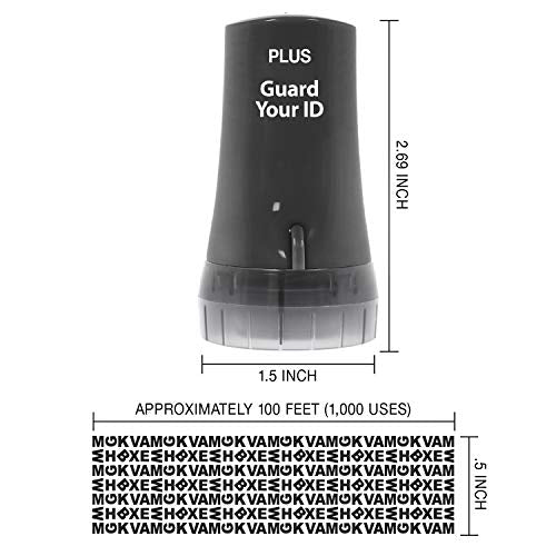 Guard Your ID Identity Theft Protection Roller Stamp, 3-Pack for Mail - color: Black, size: Standard 3-Pack