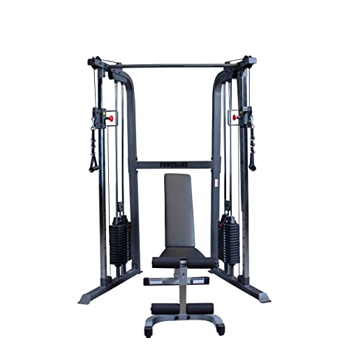 Body-Solid Powerline Cable Crossover Exercise Machine for Home & Commercial Gym, Functional Training Center with Dual Weights Stack for Cable Workout - style: 160lbs. Dual Weight Stack