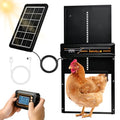 Automatic Chicken Coop Door Solar Powered with Remote Control Setup & LCD Screen, Anti-Pinch Chicken Door, Aluminum Auto Poultry Door with Timer & Light Sensor