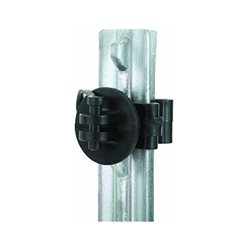 Zareba Electric Fence Black Wrap-Around T-Post Pinlock Insulator - 25 Pack PL25TP