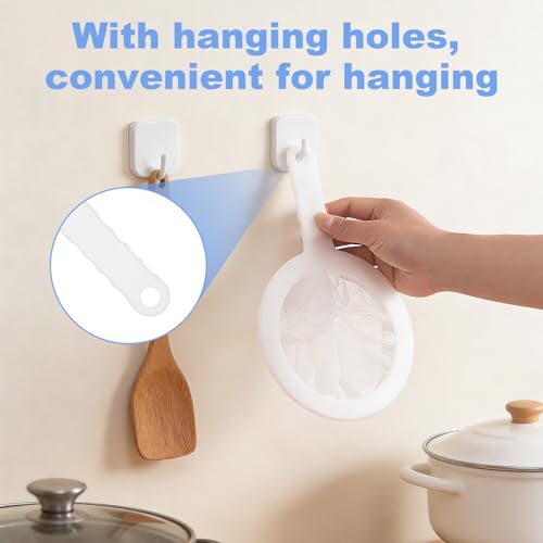 3 PCS Ultra-Fine Nylon Mesh Strainer - 100/200/300 Mesh Plastic Sieve with Handle, Kitchen Filter Tool for Coffee Soy Milk Juice Tea Leaf Honey Wine Yogur