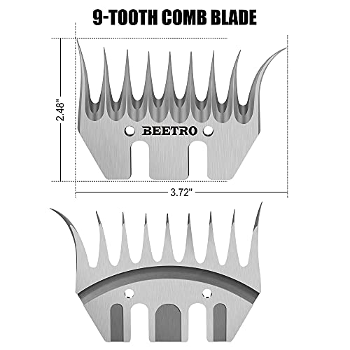 BEETRO 500W Electric Professional Sheep Shears, Animal Grooming Clippers for Sheep Alpacas Goats, 6 Speeds Heavy Duty Farm Livestock Haircut, with Extra Two Sets of Blades - size: Three sets of blade