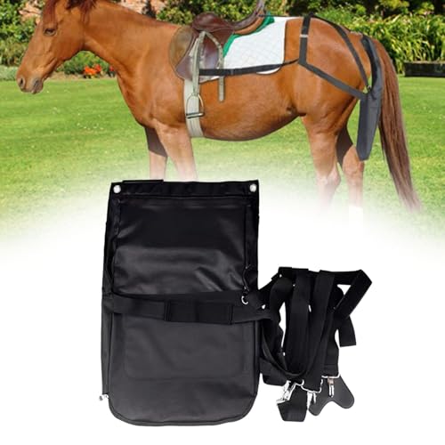 Horse Diaper Manure Bag Pony Poop Storage Bag Oxford Horse Poop Bag Catcher Equine Manure Bag for Riding Barn Saddle Garden, 64cmx40cm - size: 64cmx40cm