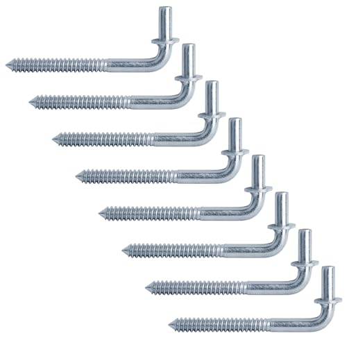 GBGS 8 Pack 1/2" Hinge Pin,6-5/8" Male Lag Screw for Wood Post Fence Gate | J Bolt Gate Hinge