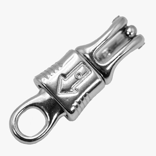 Jeffers Round Eye Nickel Plated Panic Snap, 3/4" x 3-5/8", Quick Release Hook, Horse Tack Snap for Lead Rope, Cross Ties or Chains, Replacement Hardware, Farm Equipment, Stable Supplies - 1 Pack - size: 3/4”W x 3-5/8”L - 1 pack