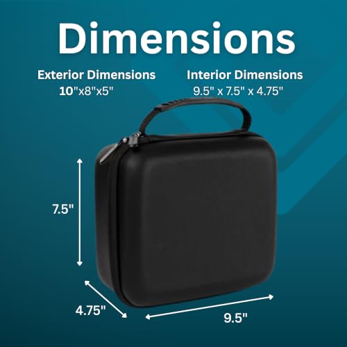caseling 9.5" x 7.5" x 4.75" Hard Case with 3-Layer Pick and Pluck Foam | 3 pre-scored foam layers, TSA compliant travel case, rigid EVA shell, electronics and tech gear bag, smooth zippers - size: 9.5" x 7.5" x 4.75"