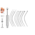 14g/16g/18g Titanium Piercing Taper Insertion Pin for Internal Thread | Tragus/Helix/Lip/Nose/Helix/Piercing Jewelry Cartilage Earrings Labret Nose Studs Stretcher Assistant Tool - color: 11Pcs - Curved(Threadless + Internal Thread) 16G 18G 20G + Grabber