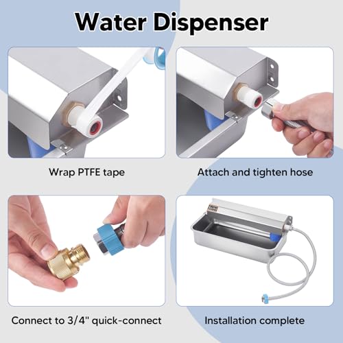 Automatic Water Dispenser for Dog, 6L Dog Water Bowl Dispenser, Large Water Feeder - size: 6L