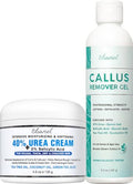 Ebanel Set of Salon Grade Callus Remover for Feet Gel + 40% Urea Foot Cream | Dry Cracked Heel Repair with Salicylic Acid, Epsom Salt, Helps Soften and Smooth Calluses and Rough Skin for Baby-Soft Feet - size: 13.1 Ounce (Pack of 1)
