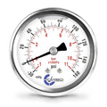 Compound Pressure Gauge -30 inHg to 160 PSI, Liquid Filled, 2.5" Dial, 1/4 NPT Back Mount, 304 Stainless Steel Case, Brass Wetted Parts, Dual Scale PSI/inHg - ASME B40.1 Grade A - size: -30 inHg to 160 PSI, style: STANDARD